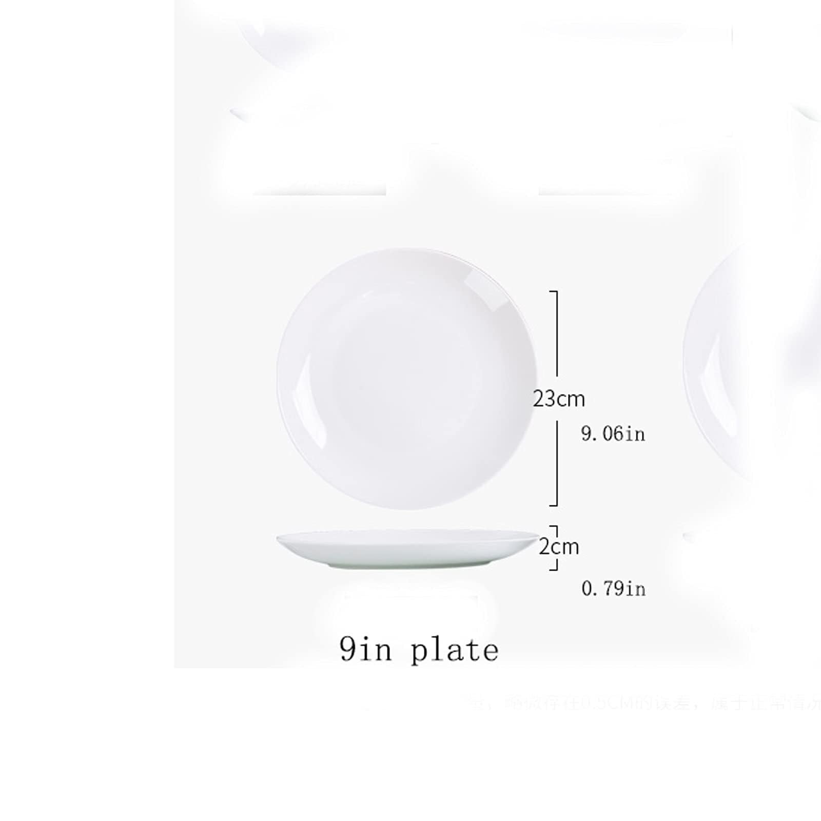 6-Częściowy Zestaw Ceramicznych Talerzy Obiadowych, Eleganckie Białe Talerze Do Steków, Makaronów, Sałatek I Przekąsek – Idealne Do Użytku Rodzinnego, Restaurac