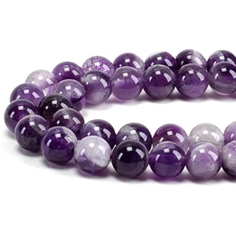 Cherry Tree Collection | 8mm Dogtooth Amethyst Gemstone Round Beads for Jewelry Making | 1 Strand - 45 PCS Cover