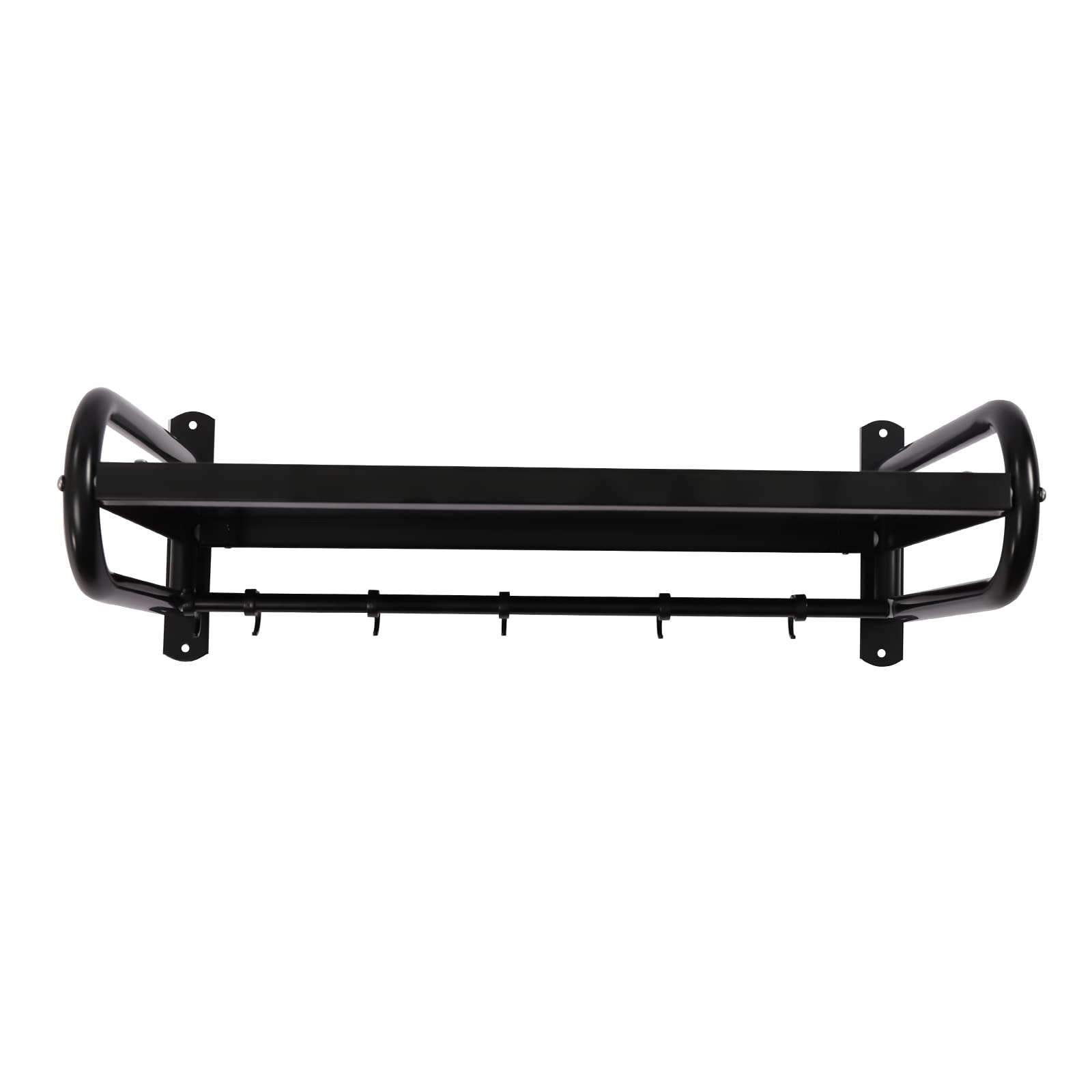 Soporte para microondas, soporte para microondas, soporte de pared, gancho negro, estante para microondas, soporte de pared para cocina, con 6 estantes móviles de acero inoxidable grueso