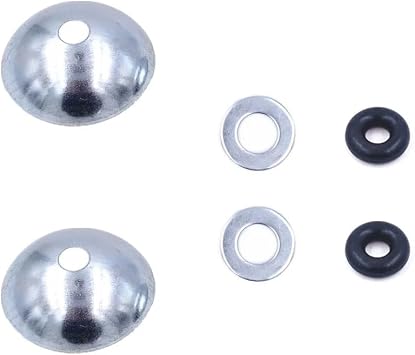 2 Set Gym Cable Ball Stopper Domed Washer Bowl Rubber Ring Kit Replacement Parts for Gym Machine Steel Wire End Connector Weight Lift Pulley System Rope Joint Terminals Fitness Equipment