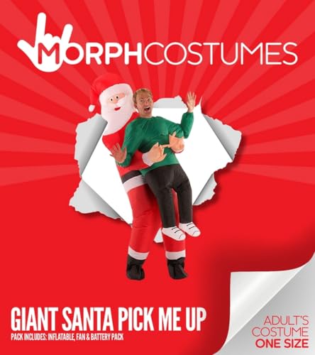 Morph Inflatable Santa Claus Costume for Men, Inflatable Christmas Costumes, Christmas Costumes for Adults
