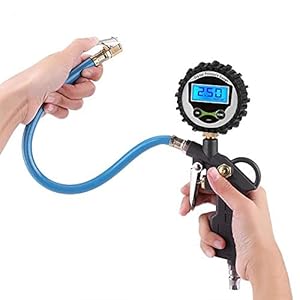 Betlex Air Tire Inflator Gun with Digital Display Tire Pressure Gauge with Hose Connect Plug for Vehicles Cars Bicycle-200Psi