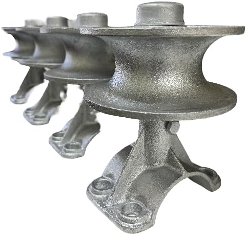 Master Halco Loadmaster Steel Gate Rollers - 4 for 4" Gate Post - Fits 2-3/8" or 2-1/2" Frame