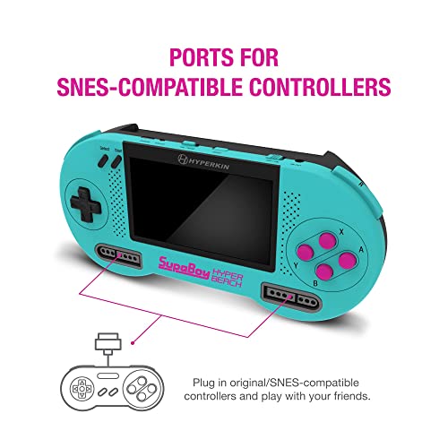 Image of Hyperkin SupaBoy Portable Pocket Console for SNES /SFC, Gaming console System - Super Nintendo Entertainment System (Super NES) / Super Famicom - (Hyper Beach)