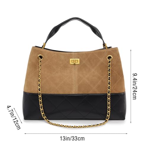 Bolso Tote Hobo de Cuero con Asa y Cadena miniatura 4