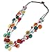 IMIKEYA Bohemian Coconut Shell Necklace for Women Geometric Beads Pendant Collarbone Chain Vintage Style Fashion Jewelry for Parties Beach and Daily Wear
