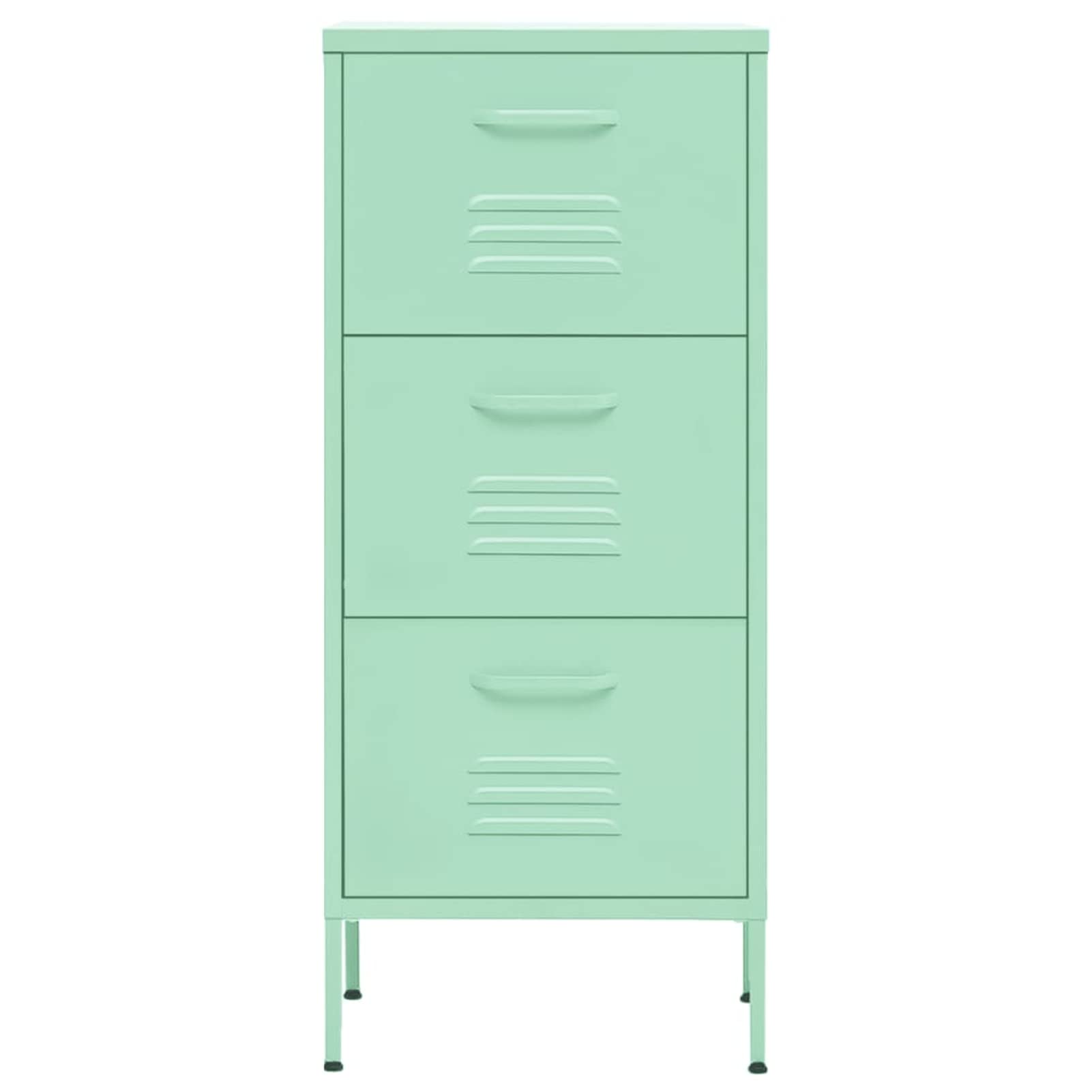 Lagerschrank Minzgrün 42,5x35x101,5 cm LagerschräNke Gartenschrank Lagerschrank Highboard Schrank Stahl