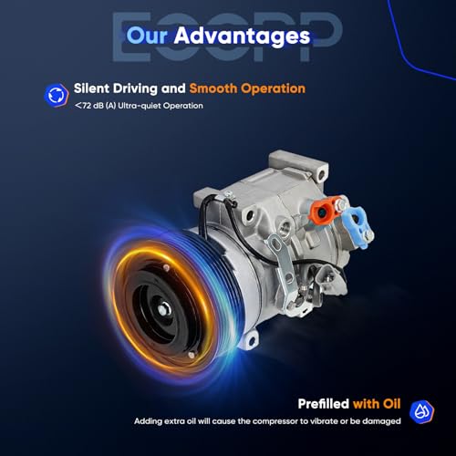 Image of ECCPP AC Compressor with Clutch Fit for Lexus GX460 4.6L 2010-2023 | Fit for Toyota Land Cruiser 5.7L 2008-2021 for Toyota Sequoia 2008-2022 Fast Cooling AC Compressor