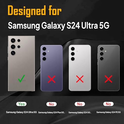 Image of Zapcase Back Case for Samsung Galaxy S24 Ultra 5G | Slim Lifetime Anti-Yellow Crystal-Clear Cover with Elevated Camera Protection & MagSafe Compatibility | Premium German Polycarbonate | Clear