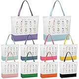 Shinylin Christliches Geschenk, Bibel-Tragetaschen, Weihnachten, religiöse Blumen, Geschenk, Bibelvers, wiederverwendbare Einkaufstasche für Rligious (Multi Floral)