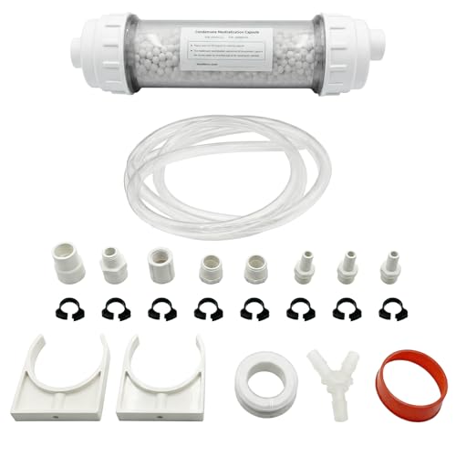 GYKLE Condensate Neutralizer Kit - Compatible with Rinnai 804000074, Tankless Water Heater pH Neutralizer with Transparent Window for Corrosion Protection & Easy Wall Installation