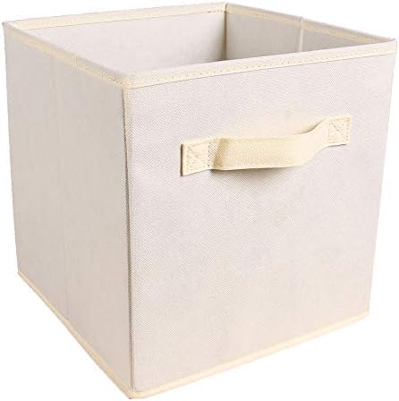 HomeSailing EU Unit Storage Box Cube for Clothes Laundry Wardrobe Underwear Storage Organiser Bedroom Kids Toys Canvas Storage Box Bin Fabric Collapsible with Handle (x2, Dark Purple)