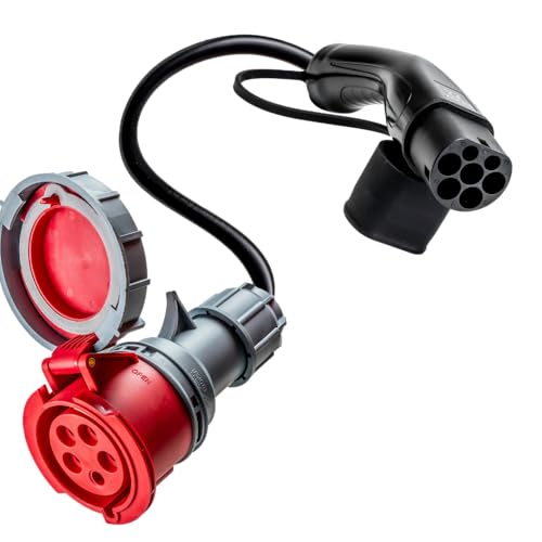 Adaptateur CEE 32A 5 broches vers Type 2 pour recharge de voiture électrique
