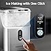 EUHOMY Nugget Ice Makers Countertop, Pebble Ice Maker Machine with 34lbs/24H Soft Ice, Self-Cleaning Sonic Ice Maker with Ice Scoop&Basket, Pellet Ice Maker for Home/Kitchen/Office(Stainless Steels)