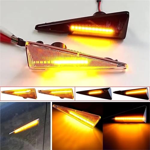 Repetidores dinámicos LED de posición lateral kit de 2 luces de giro para Megane 2 y Wind 3