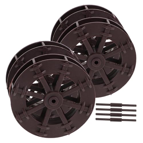 Abaodam 4 Piezas Rueda De Agua Decoración del Tanque De Peces Fuente De Escritorio Interior Rueda Hidráulica Accesorios De Fuente De Agua Rueda De Agua Giratoria Modelo De Rueda De Agua