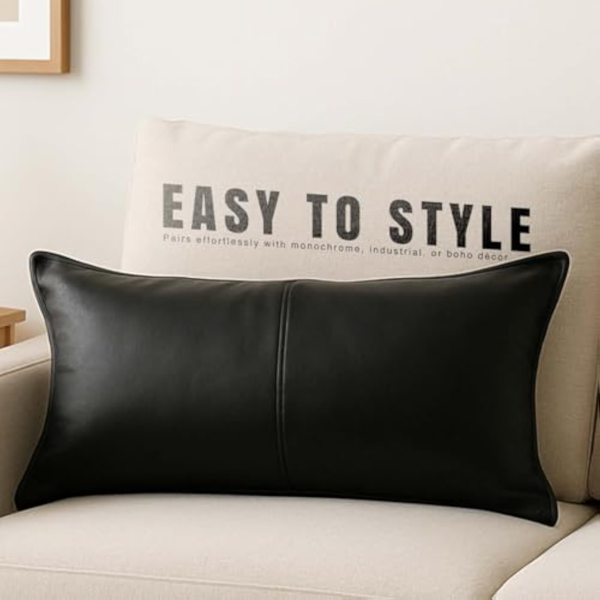Genuine Leather Pillow Covers, Rectangular Shape