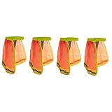 DOITOOL 4Pcs Parasol para Casco de Obra - Cubierta de Sombrero Reflectante con Protector de Cuello - Visera de Malla Transpirable Plegable para Seguridad en Construcción y Jardinería