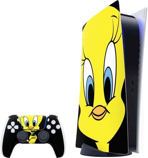 Skinit Decal Gaming Skin Compatible with PS5 Bundle - Officially Licensed Looney Tunes Tweety Bird Design
