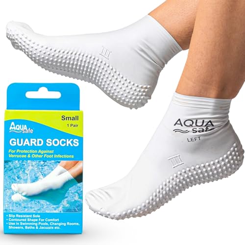 Aquasafe Guardsocks Calcetines impermeables Verruca para natación de niños, calcetines de natación 100% látex para niños