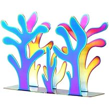 Tissue Paper Napkin Holder Stainless Steel Farmhouse Napkins Holder for Kitchen Dining Table Classic Restaurant Home Tabletop Decor Tree Style, Rainbow