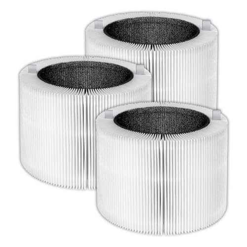 Paquete de 3 filtros de repuesto 511i Max compatibles con purificador de aire Blue Pure 511i Max, filtro HEPA H13 True HEPA, filtros de carbón activado 2 en 1, comparado con la pieza # F5MAX, filtro