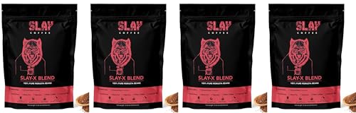 Image of SLAY X Blend-Premium Robusta Blend|Espresso|Freshly Roasted|India's Strongest Coffee Bag|Single Origin|Medium To Dark Roast|250Gms X Pack Of 4