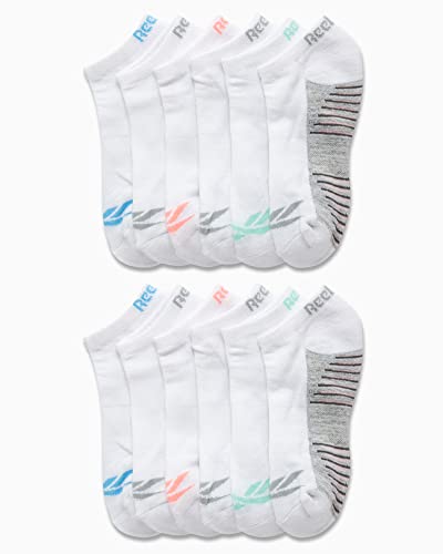 Image of Reebok Womens Quarter Socks 12 Pack Moisture Wicking Athletic Socks | Moisture-Wicking Fabric with a Flexible Stretch Fit, Arch Support and a Comfort Toe Seam