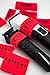 Clipper Grip SGR50 Professional Barber Grippers by Supreme Trimmer | 5 Piece Non-Slip Clipper Grips, Barber Sleeve for Clipper, Trimmer & Shaver | Red