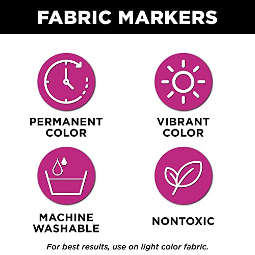 Tulip Permanent Nontoxic Fabric Markers, 20 Pack, Multicolor #TOP2