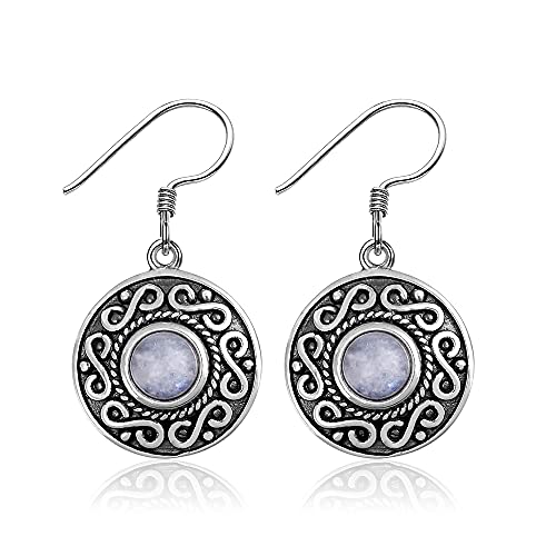 Boucles d'oreilles ethniques femmes de lune rondes bijoux mode