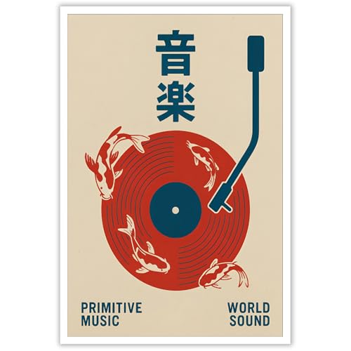 Bizabud Japanese music canvas wall art