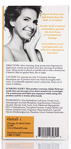 Elastalift-Vitamin-C-Serum-for-Age-Spots-Wrinkles-Expression-Lines-Anti-Aging-Serum-wVitamin-C-Hyaluronic-Acid-brightens-skin-helps-promote-a-healthier-skin-complexion-Two-175-Fl-Oz Elastalift Vitamin C Facial Serum For Age Spots, Wrinkles, & Expression Lines. Anti-Aging Face Serum W/Vitamin C & Hyaluronic Acid Brightens Skin To Promote Healthier Skin Complexion (2-Pack)
