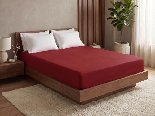 Image of SleepyCat Waterproof Lycra Mattress Protector | Double 78x48 | Maroon
