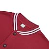 VLOYSR Jackets for Men UK 2025 Stylish Mens Varsity Casual College Jacket Long Sleeves Sprots Baseball for Track Men Lightweight Outerwear Gilets with Pockets Unisex Top Streetwear 06-Red 3XL #2