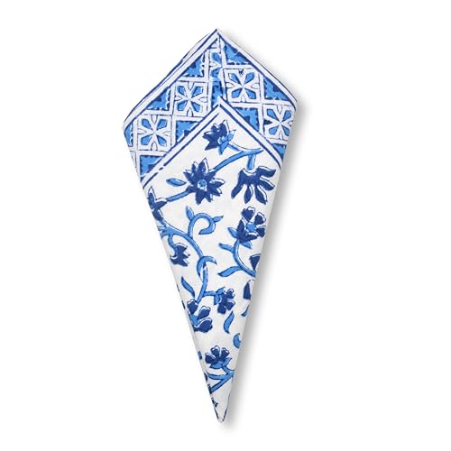 Image of BLOCKS OF INDIA Hand Block Print Cotton Table Napkin (Color 8)
