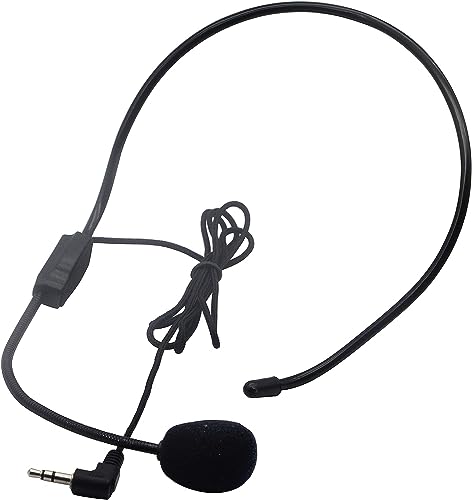 zdyCGTime 3,5 mm Audio męski na przenośny mikrofon z głowicą do systemu mikrofonowego, wzmacniacza głosu, głośników, nauczycieli, konferencji, przemówień, występów dramatycznych, przewodników