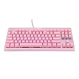 teclado led dsc lcd5511 LAYOUT Americano Z-77 Teclado Gaming Led Mecánico, E-Yooso TKL+ NUM 87 Teclas, Switch Rojo, Teclado con Interruptor retroiluminado LED (QWERTY), Rosa