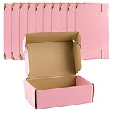 Frametory 6x4x2 Pink Shipping Box, Pack of 26 Corrugated Cardboard Boxes for Mailing, Packing, Small Business Gifts Wrap Boxes With Lid