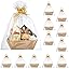 Thenshop 44 Pcs TWE5 For Gifts Empty Gift Bulk Include 12 Cardboard Tray 12 Plastic Bags 20 Pull Bows Wedding Baby Shower Graduation Birthday Pa - View #9