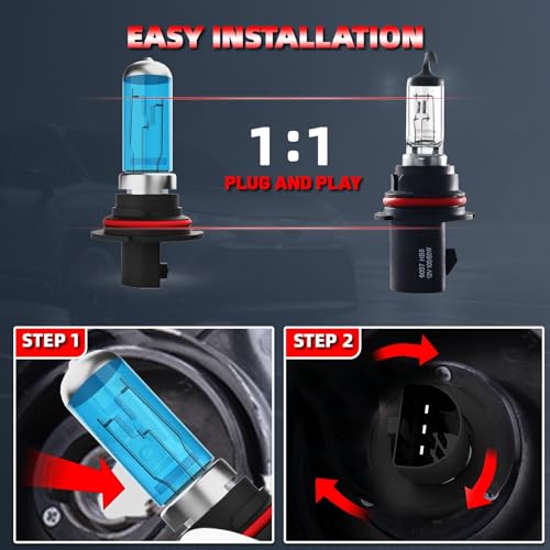 Image of Headlight Bulbs Fit For Nissan Pathfinder 2005-2012, 9007 H11 High Low Beam Fog Lights 300% Ultra Brighter Halogen Headlight Bulb Combo, 6500k White Light, Pack of 4