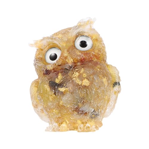 Milisten Ornement Hibou Cristal Statuette Hibou Décoratif Décoration Bureau Cristal