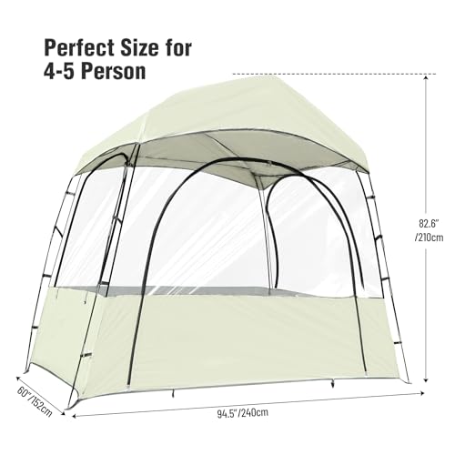 Redcamp Outdoor Sports Tent - Instant Tent Shelter, Large Size 4-5 Person Clear Weatherproof Tent With Storage Bag For Watching Sports Events, Soccer, Baseball, Camping, Sun Or Rain Protection thumb #1