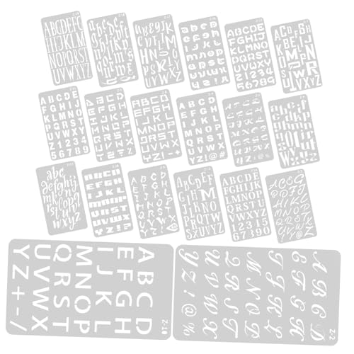 JEWEDECO 20 Blatt Buchstaben Schablonen Set