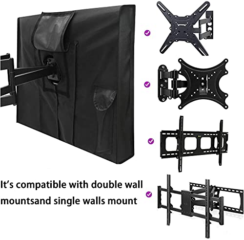 Housse de télévision d'extérieur étanche avec poche télécommande - 5