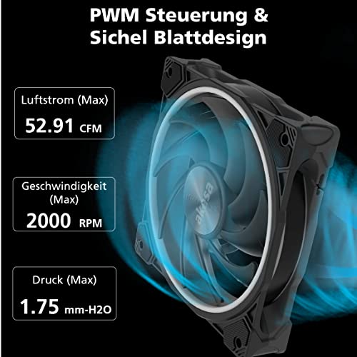 RGB-Lüfter Akasa SOHO AR mit Addressable RGB-LEDs, 120 mm