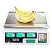 LJFDDY Bascula Digital Comercial Balanza De Control Bascula Digital 40kg/ 2g Balanza Bascula Comercial para Tienda Minorista Cocina Restaurante Market Granjero (Color : White)