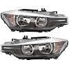 Halogen Headlight Assembly Left+Right Side for BMW 12-15 3-Series 320i 328i 328d 335i Base Sedan, Driver & Passenger Side Head Lights Direct Replacement Headlamps Assy Set Left+Right