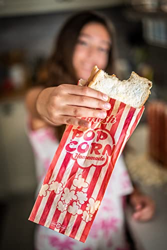 STOP TO SHOP! Lot de 100 sacs à popcorn individuels en papier Marron et rouge 42,5 g – vue 5