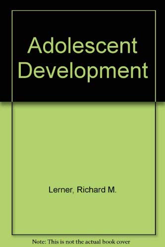 Adolescent Development: A Life-Span Perspective 0070371865 Book Cover